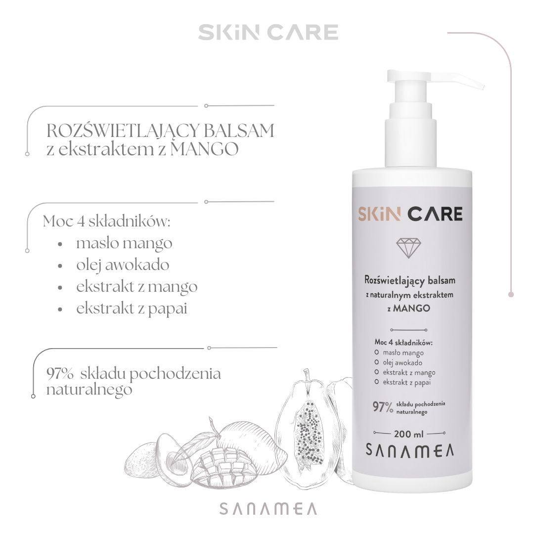 SANAMEA Skin Care Balsam rozświetlający mango 200ml