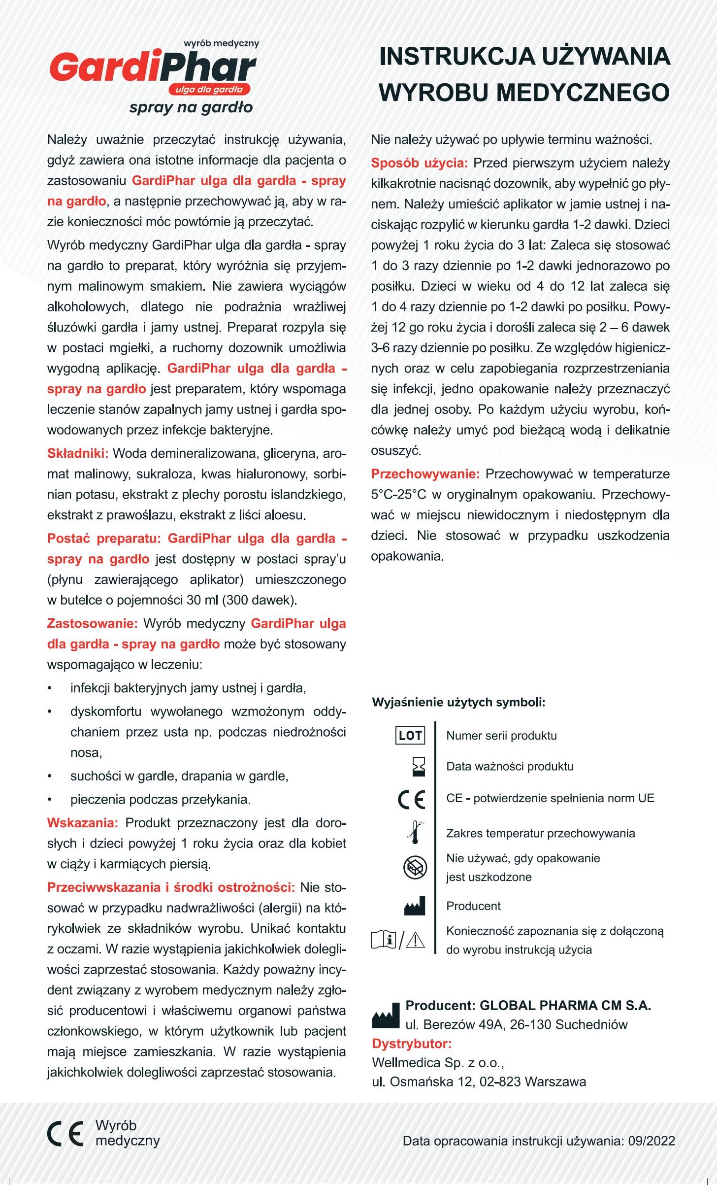 GARDIPHAR spray na gardło od 1 roku 30ml