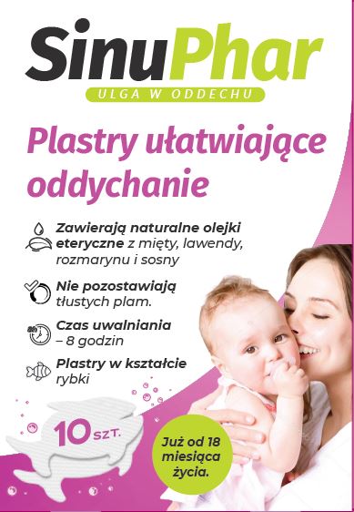 SinuPhar Plastry ułatwiające oddychanie 18m+