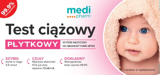 medi pharm Test ciążowy płytkowy 1szt.