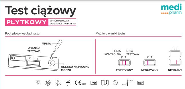 medi pharm Test ciążowy płytkowy 1szt.