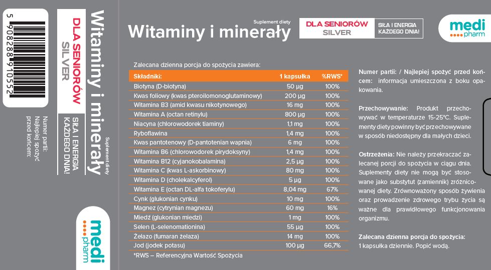 Witaminy i minerały dla Seniorów Silver