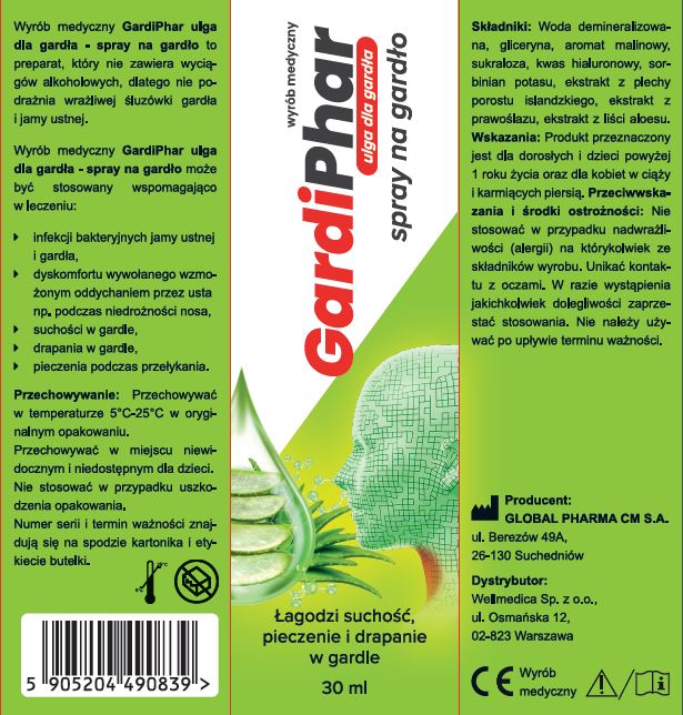 GARDIPHAR spray na gardło od 1 roku 30ml