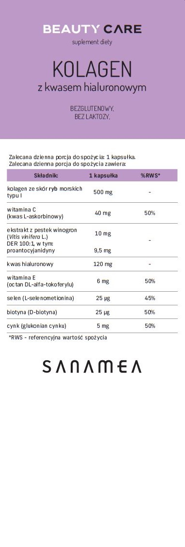 SANAMEA BEAUTY CARE KOLAGEN z kwasem hialuronowym