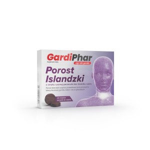 GardiPhar Porost Islandzki o smaku czarnej porzeczki - 24 miękkie pastylki