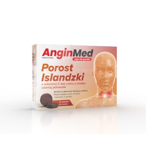 ANGINMED Porost Islandzki Witaminą C, bez cukru